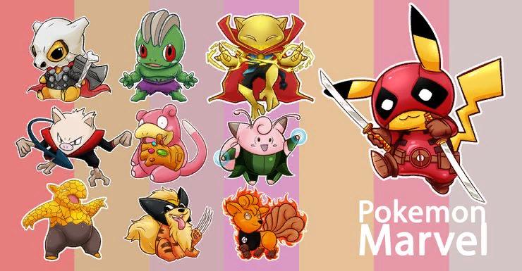 Лучшие кроссоверы фан-арта про покемонов с другими франшизами