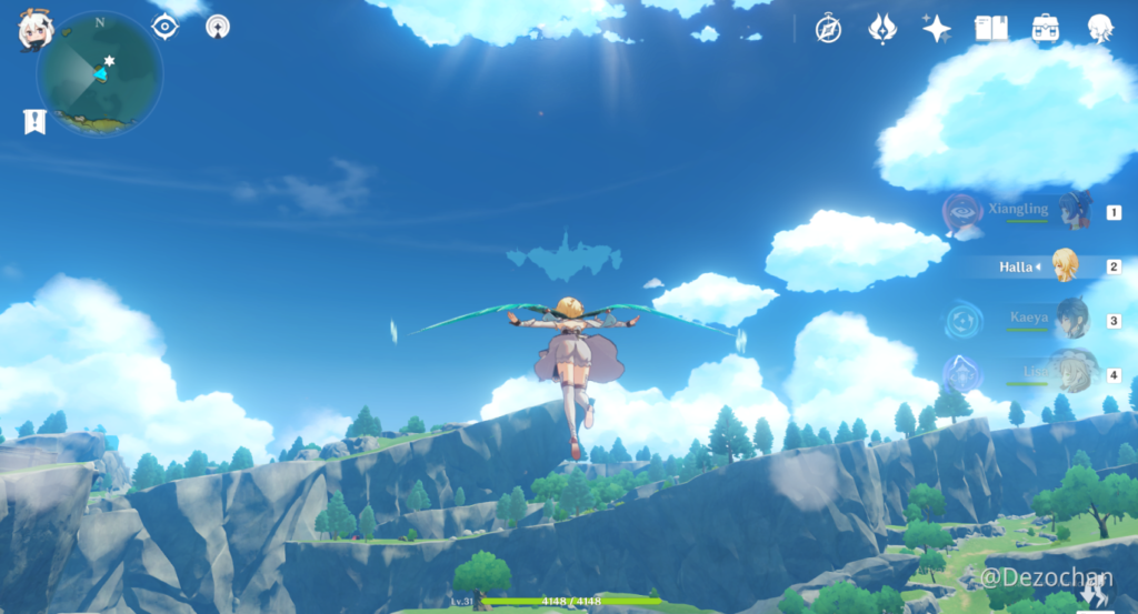 Как летать в Genshin Impact?