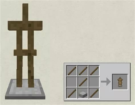 Как сделать стенд (стойку) для брони в Майнкрафт?